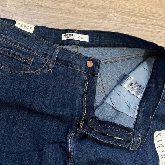 Signature Gold by levi strauss women's Classic Slim Tapered Jeans Size 16 - Picture 8 of 11